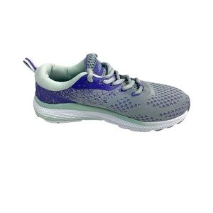 Girls Sneakers Shoes Size 10 BCG Super Charge Gray Purple Memory Foam Comfort